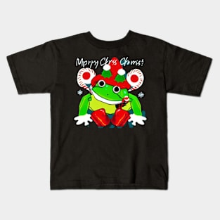 Frog Merry Christmas Mashup Kids T-Shirt